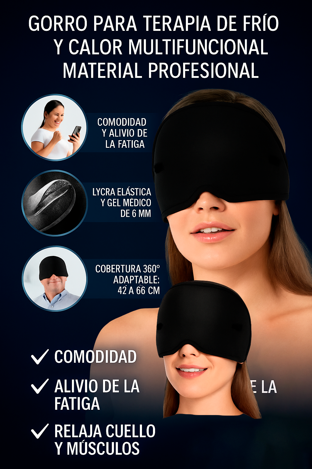 🧊🔥 Gorra Frío & Calor – Relajación Total 🧊🔥